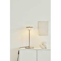 Nuura – Blossi table lamp, nordic gold and clear glass