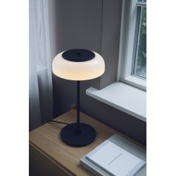 Nuura – Blossi table lamp, black and white opal glass