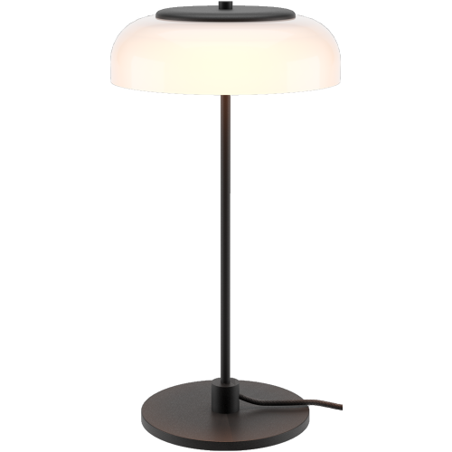 Nuura – Blossi table lamp, black and white opal glass