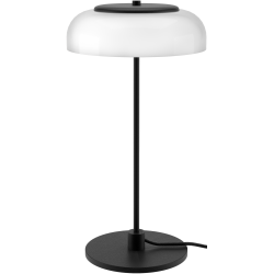 Nuura – Blossi table lamp, black and white opal glass