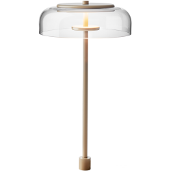 Nuura – Blossi table lamp with stem, nordic gold and clear glass