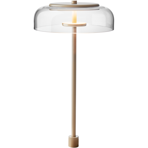 Nuura – Lampe de table Blossi à tige, nordic gold et verre transparent