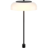 Nuura – Lampe de table Blossi à tige, noir et verre opal blanc