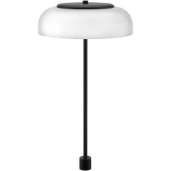 Nuura – Blossi table lamp with stem, black and white opal glass