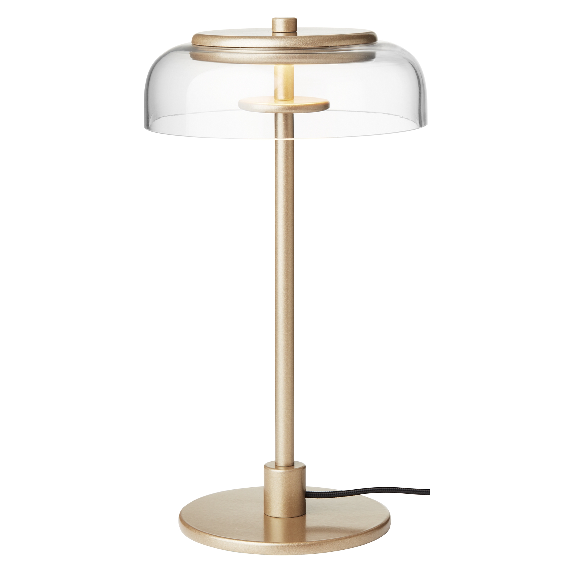 Nuura – Blossi Small table lamp, nordic gold and clear glass