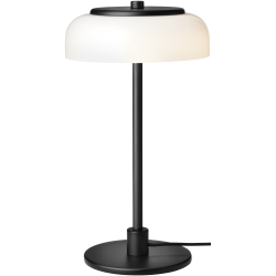 Nuura – Blossi Small table lamp, black and white opal glass