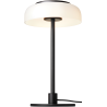 Nuura – Lampe de table Blossi Small, noir et verre opal blanc