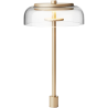 Nuura – Lampe de table Blossi à tige Small, nordic gold et verre transparent