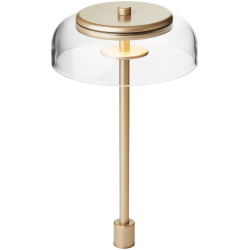 Nuura – Blossi Small table lamp with stem, nordic gold and clear glass