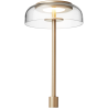 Nuura – Lampe de table Blossi à tige Small, nordic gold et verre transparent