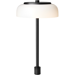 Nuura – Blossi Small table lamp with stem, black and white opal glass