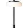 Nuura – Lampe de table Blossi à tige Small, noir et verre opal blanc