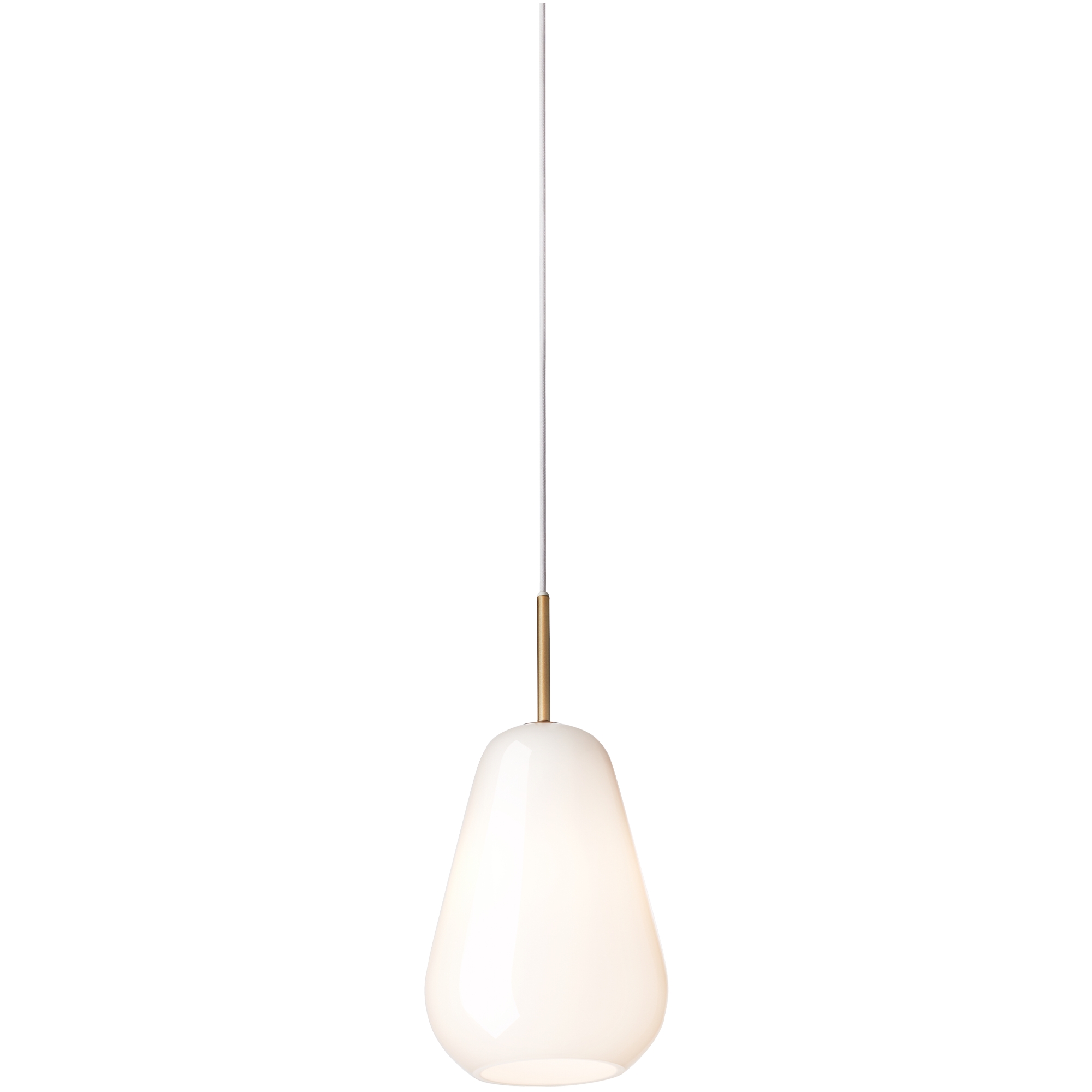 Nuura – Anoli 1 Small pendant, nordic gold and white opal glass