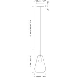 Nuura – Suspension Anoli 1 Medium, nordic gold et verre gold