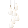 Nuura – Anoli 6 pendant, nordic gold and white opal glass