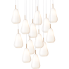 Nuura – Anoli 13 pendant, nordic gold and white opal glass