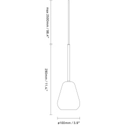 Nuura – Suspension Spot Anoli, noir et abat-jour noir