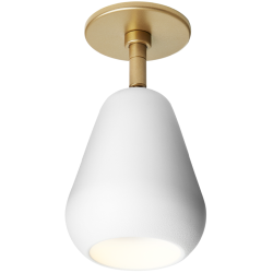 Nuura – Suspension Spot Anoli encastré,  nordic gold et abat-jour blanc