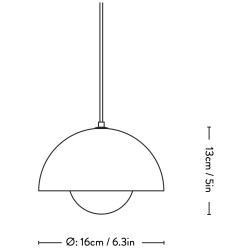 &Tradition – Suspension FlowerPot VP10, acier inoxydable poli