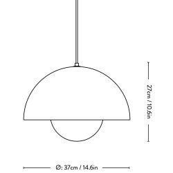 &Tradition – Suspension FlowerPot VP7, gris clair mat