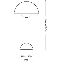 &Tradition – FlowerPot VP3 table lamp, signal green