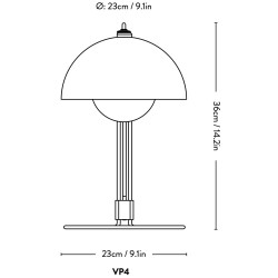 &Tradition – Lampe de table FlowerPot VP4, blanc mat