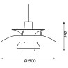 Louis Poulsen – Suspension PH5, blanc classique