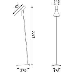 Louis Poulsen – Lampadaire AJ, noir