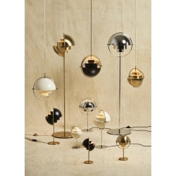 Gubi – Multi-Lite floor lamp, shiny brass and brass