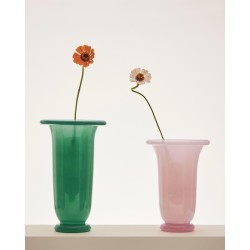 Empire vase - Medium - light pink / pink base - HAY