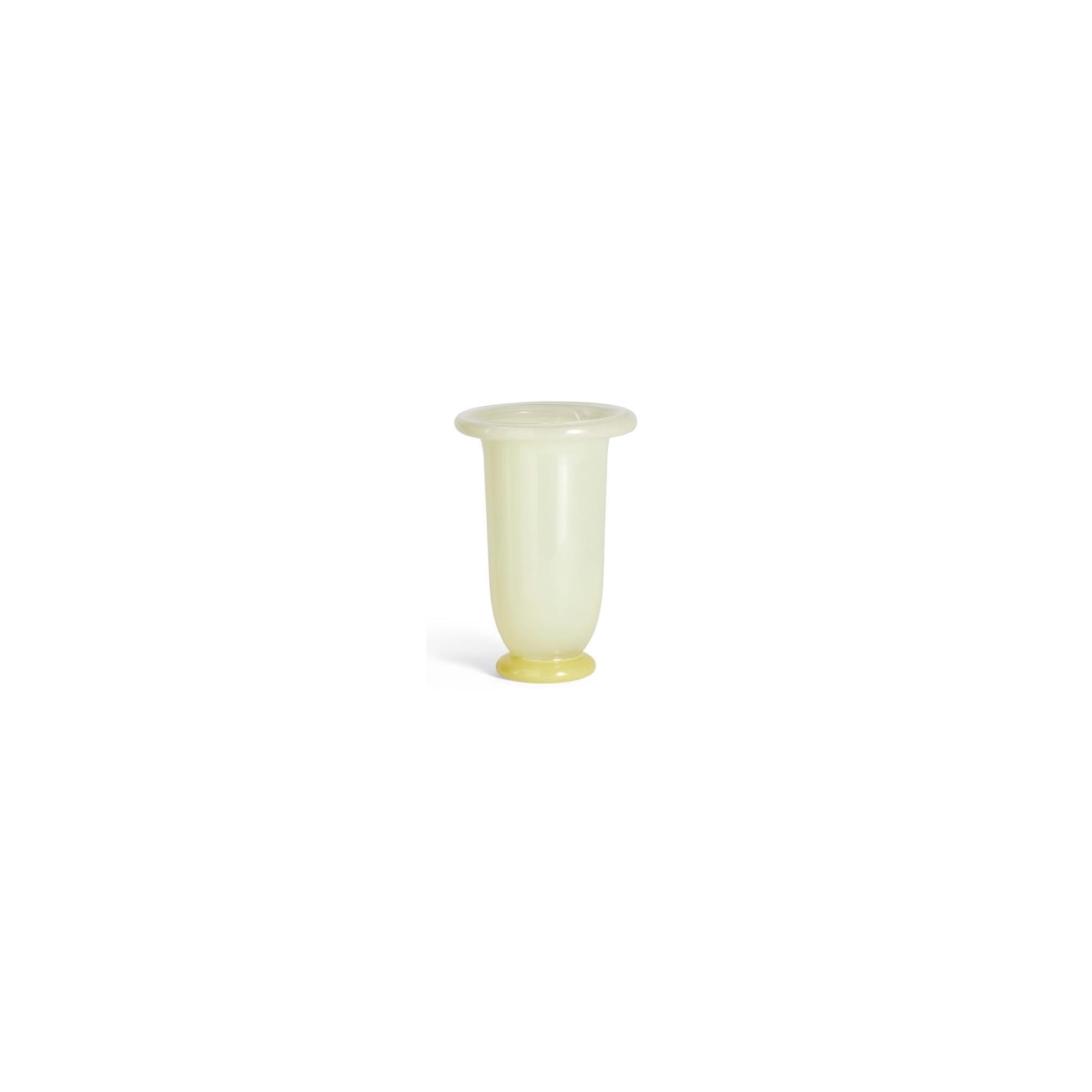 Empire vase - Medium - lime yellow / dark lime base - HAY