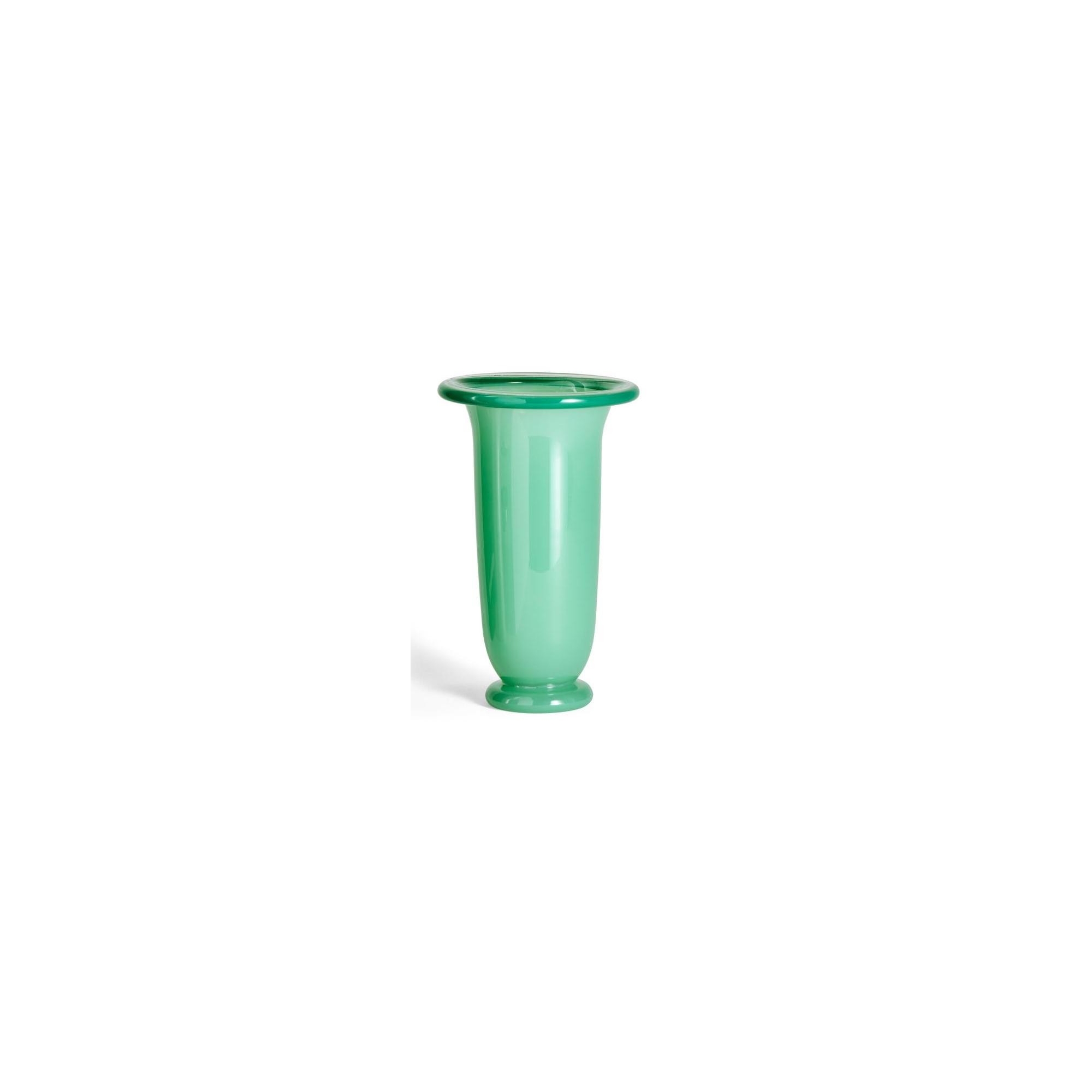 Empire vase - Large - green / dark green rim - HAY