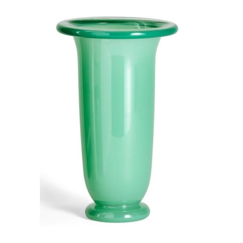 Empire vase - Large - green / dark green rim - HAY