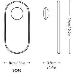 &Tradition – Patère SC46, argent terni