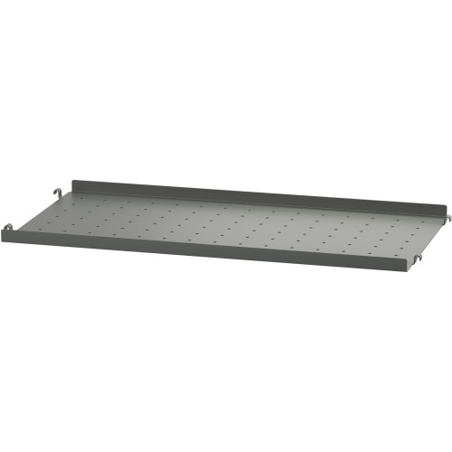 String Furniture – Metal shelf low edge 58x30cm, dark grey