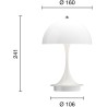 Louis Poulsen – Lampe Panthella Portable 160, coral opaque (V3)