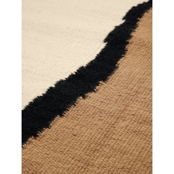 Tapis Soil Kelim - Runner 70x180cm - sable foncé / blanc cassé - Ferm Living