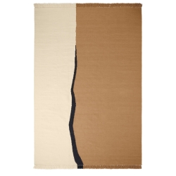 Tapis Soil Kelim - 200x300cm - sable foncé / blanc cassé - Ferm Living