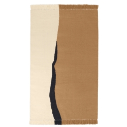 Tapis Soil Kelim - 140x200cm - sable foncé / blanc cassé - Ferm Living