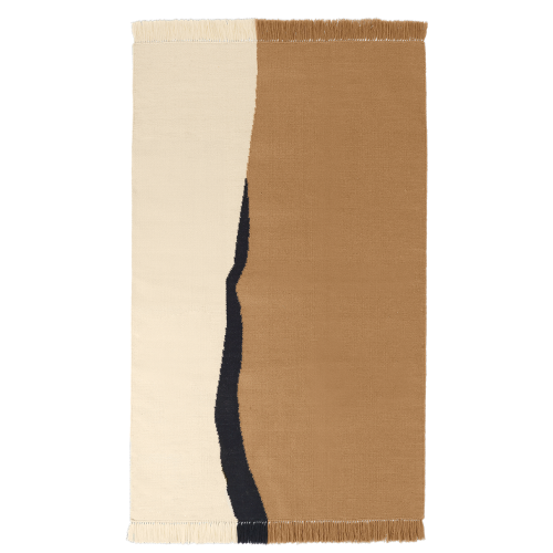 Soil kelim rug - 140 x 200cm - Dark sand / Off-white - Ferm Living