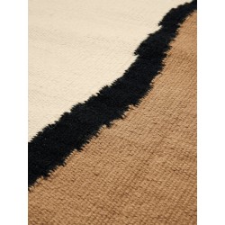 Tapis Soil Kelim - 170x240cm - sable foncé / blanc cassé - Ferm Living