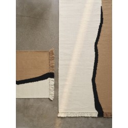 Soil kelim rug - 170 x 240cm - Dark sand / Off-white - Ferm Living