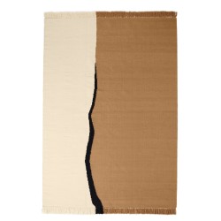 Soil kelim rug - 170 x 240cm - Dark sand / Off-white - Ferm Living