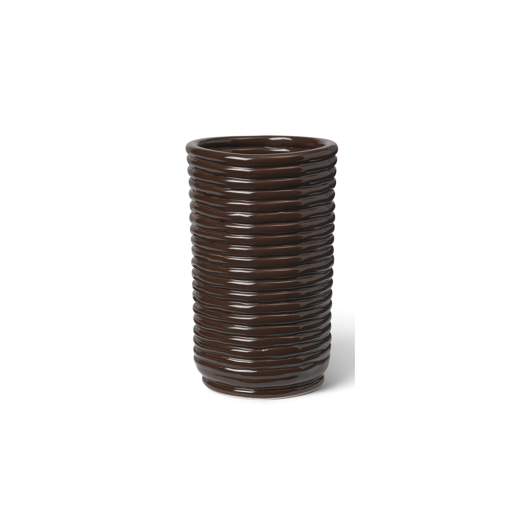 Corduroy vase - carob brown - Ferm Living