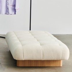 Daybed Quilton Lift avec repose-tête - tissus Flamiber crème - OFFER