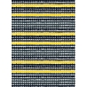 Rasymatto - noir, jaune 191 - coton enduit acrylique – tissu Marimekko