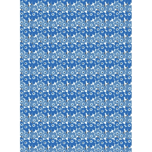 Mini Unikko - bleu 017 - coton - tissu Marimekko