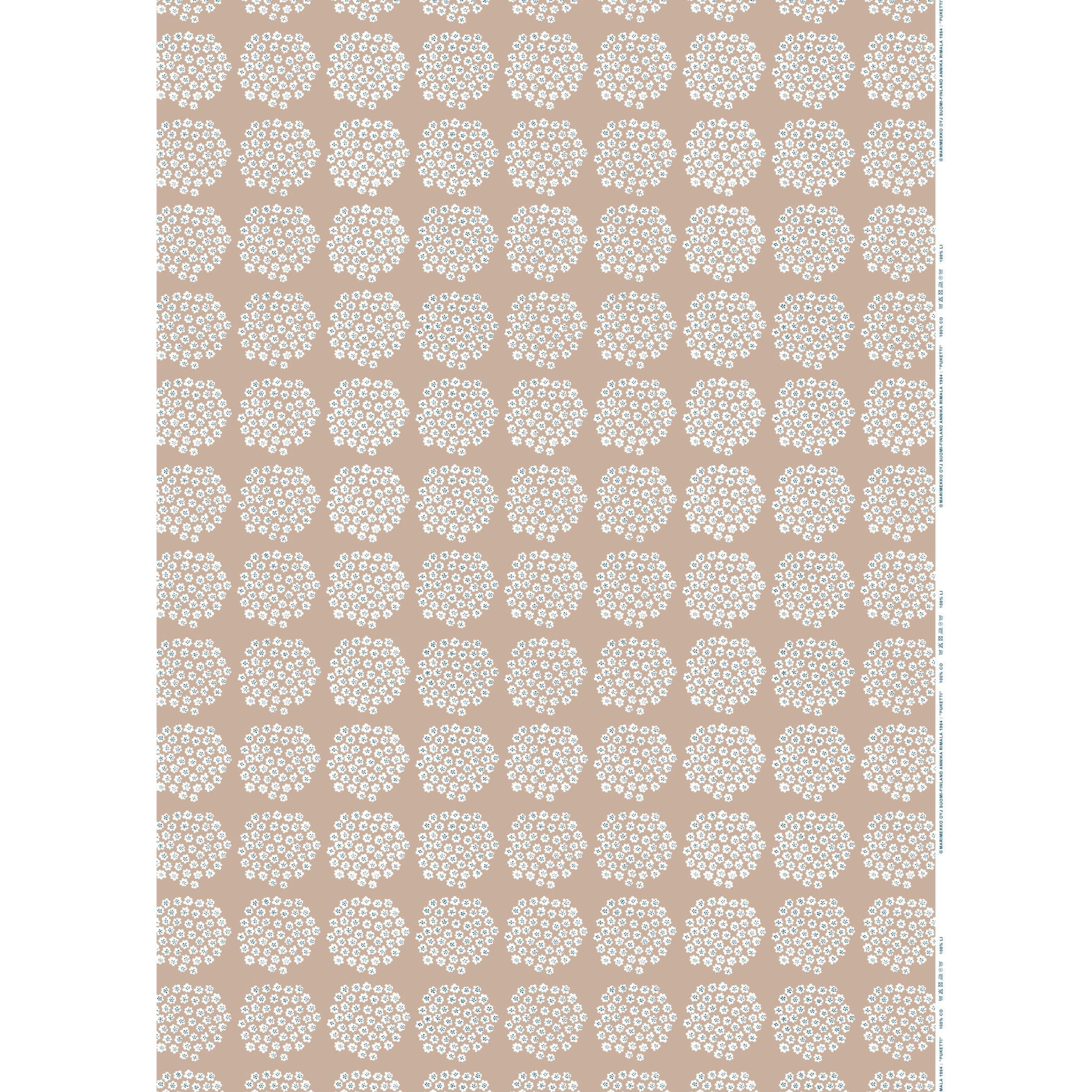 CHUTE - Puketti - beige 850 - coton - 70x150 cm - tissu Marimekko