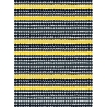 Räsymatto - black, yellow 191 - cotton - Marimekko fabric