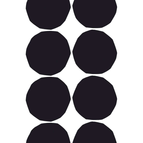 Isot Kivet - white back / black dots 001 - cotton - Marimekko fabric